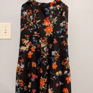 Express Fit and Flare Floral Dress